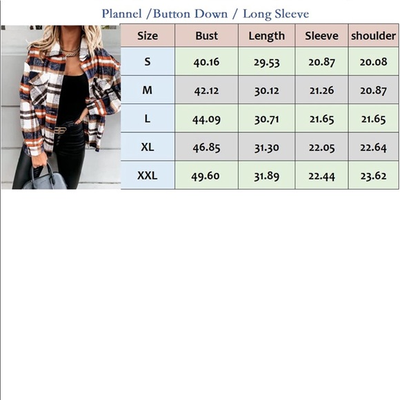 🆕 Button Down Shirt Oversized Long Sleeve Casual Blouse Jacket - Picture 3 of 3